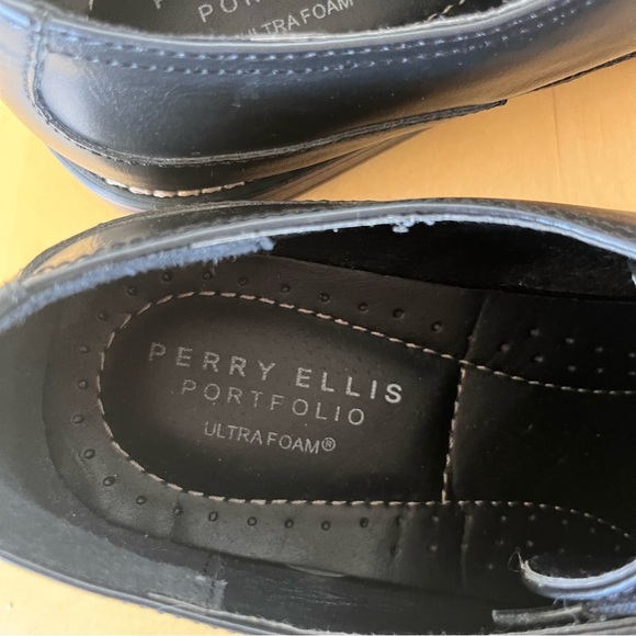 Perry Ellis Men’s Oxfords Black Size 12 - Picture 6 of 13